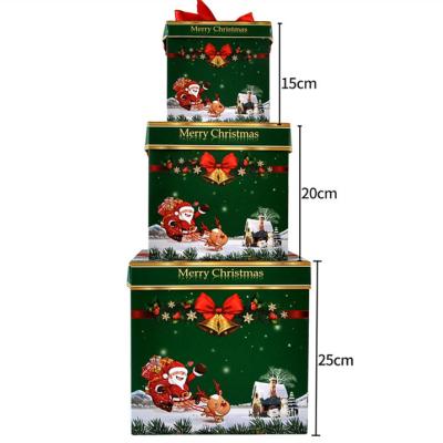 China Recyclable Free Sample Custom Design Paper Gift Box Caja De Navidad Christmas Gift Packaging Boxes for sale