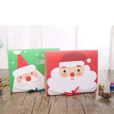 China Custom Recyclable Logo Luxury Christmas Gift Box Paper Boxes With Ribbon For Present Party Candy Kids Gift Box for sale