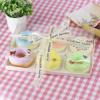 China Biodegradable Transparent PET Donut Box 4 Rectangle Donuts 6 Holes Soufflé Mousse Cake Fruit Tart Packing Case French Donuts Donuts for sale