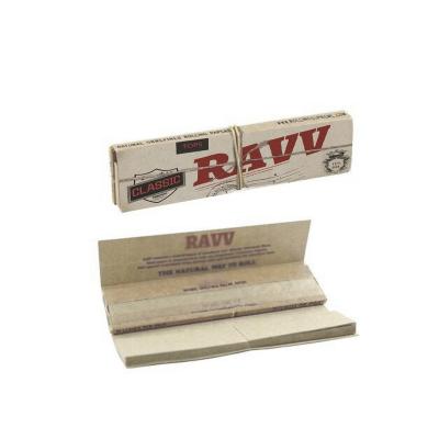 China Recycled Materials Paper Rolling Ravv Classic King Size Natural Unrefined Slim 110mm Rolling Papers, Brown, 24 Booklets Per Box for sale