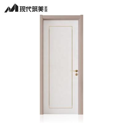 China White French Contemporary Plywood MDF Sound Insulation Sound Insulation Water Resistant Plywood Interior Silent Interior Room White Wooden Door for sale