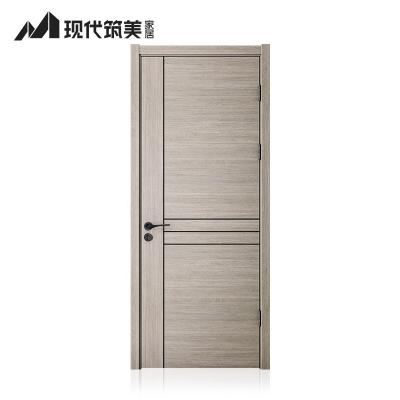 China Sound Insulation Top Supplier Water Proof Plywood MDF Interior Silent Soundproof PVC Wood Skin Interior Timber Door for sale