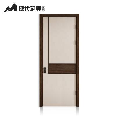 China Luxury Silent Soundproof Interior Plywood Sound Insulation Designs MDF PVC Interior Wood Door Water Resistant for sale