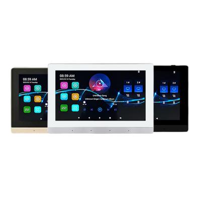 China Smart Home Background Music System 8*30w 8ohm 7Inch Touch Screen Wifi App Remote Control Stereo Bt Wall Amplifier For Home Z700A-11 for sale