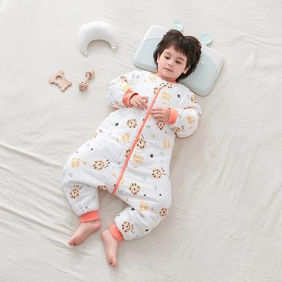 China Breathable Soft Toddler Sleep Bags With Feet Sleeves Cotton Baby Sleeping Bags For Kids Weighted Wearable Blanket for sale