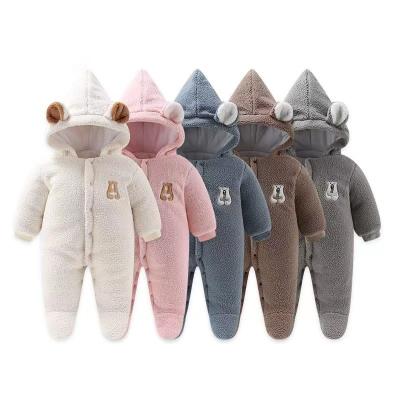 China Wholesale Baby Hooded 100% Polyester Romper Set 5 Pieces Long Sleeve Newborn Baby Winter Rompers Baby Warmer Snowsuit for sale