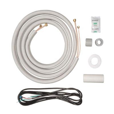 China Industrial Line Set Insulation Pair Coil Air Conidtioner Installation Kit Pipe Insulated Pipes Copper Line Set For Mini Split Ductless for sale