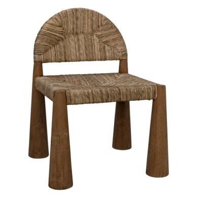 China Adjustable (other) Seagrass Handmade Wicker Chair Antique Teak Woven Design Rattan Dining Chair Modern OAK Natural Living Room Customized for sale