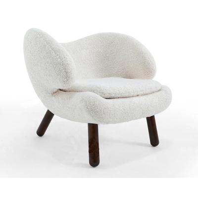 China The Other Lazy Living Room Sofa Chair Cashmere Fabric Armchair Leisure Design Living Room Lamb Velvet Modern Nordic Life Wool for sale