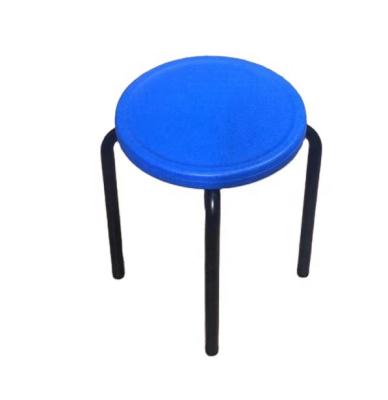 China (Other)Adjustable Modern Restaurant School Event Stacking Round Sneak Metal Stainless Steel Chair Customized PE Plastic Seat OEM Stacking Stool for sale