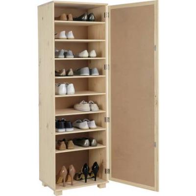 China Save Space 9 Layers Mirror Door Tall MDF Shoe Rack Cabinet for sale