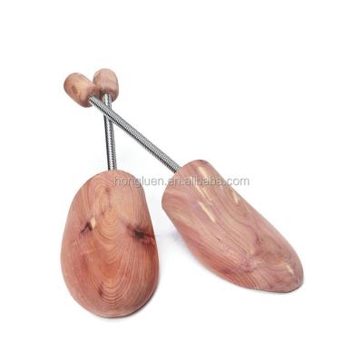 China Custom Made Wearable Women Eco-Friendly Cedar Wooden Shoe Stretcher Trees Red Adjustable For High Heel for sale