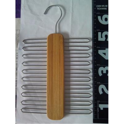 China China Manufacturer Multifunctional Display Style Tie Belt Wire Wooden Tie Rack Hanger for sale