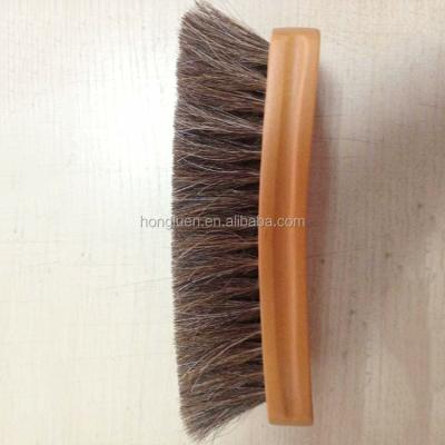 China Easy Clean Soft Horse Hair Hog Stiffen Natural Wooden Handle Small Polish Shoe Cleaner Brush for sale