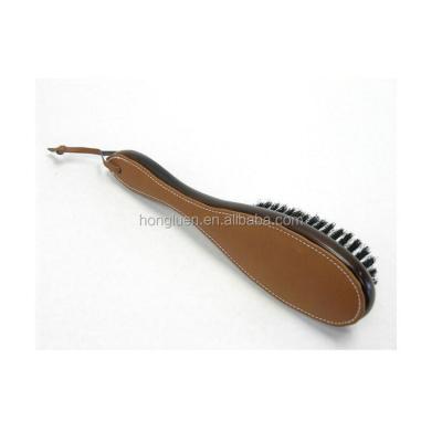 China Viable Wooden Handle Boar Hair Dust Out Mini Suit Clothes Dust Brush For Hotel Or Household for sale