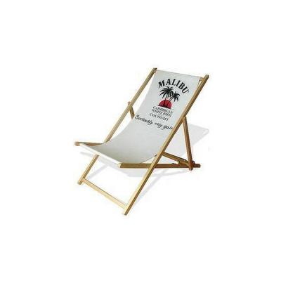 China Hot Selling Comfortable Foldable Wooden Camping Beach Chair With Custom Logo for sale