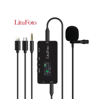 China Professional Litufoto 6.5M Lavalier Realtime Omnidirectional 3.5mm Lapel Microphone Conference Microphone For Desktop PC Computer Smartphone DSLR Mac Camcorder for sale