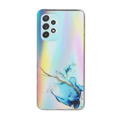 China Anti-fall hot sale luxury colorful marble laser phone case for Samsung A82 A22 A32 5G shockproof clear soft TPU back cover for sale