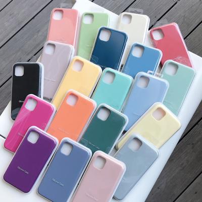 China Original Official Shockproof Silicone Case For iPhone 11 12 8 6 6s mini Se 2020 XR X XS 7 Plus Case For iPhone XS 11 12 pro MAX Full Cover for sale