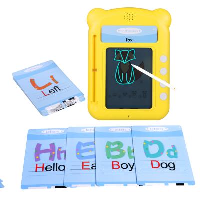 China Fun Educational Electronic Kid English Audio Flash Card Audible Talking Early Educational Learning Toy With Doodling Function for sale