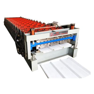 China Construction Panel Trapezoidal 6 Wave Aluminum Roof Panel Roll Forming Machine for sale