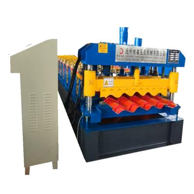 China Hotels Cangzhou Metal Roof Tile Panel Roll Forming Machine Single Layer Glazed Roof Sheet Machine for sale