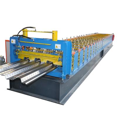 China Hotels galvanized steel floor decking metal shipping container panel car plate sheet roll forming machine for sale