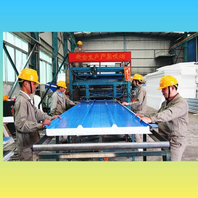 China Hotel Sandwich Roof Wall Panel Making Machine EPS Panel Press Machine Product Roll Forming Machine for sale