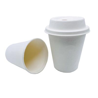 China Wholesale 100% Biodegradable Minimalist Sugar Cane Cups Bagasse Coffee Mug With Lid for sale