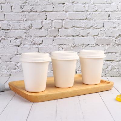 China Biodegradable Compostable Beverage Bagasse Pulp Coffee Cup Sugar Cane 8oz Disposable Cups for sale