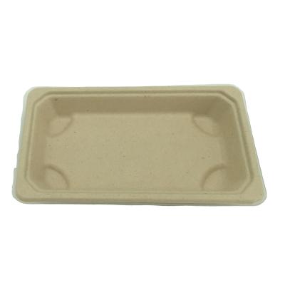 China 100% New Disposable Materials Biodegradable Wholesale Biodegradable Dishes Set Tableware Bagasse Sushi Tray Square For Restaurant for sale