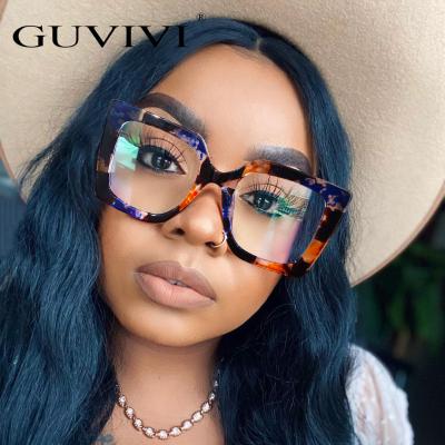 China Wholesale Model Eyewear Frame Cat Eye Eyeglasses Luxury New Customizable 2019 Brand Designer GUVIVI Sunglasses Optical Frame for sale