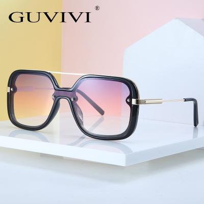 China Oversized Square Sunglasses 2020 GUVIVI Sunglasses New Square One-Piece Square Sunglasses Women for sale