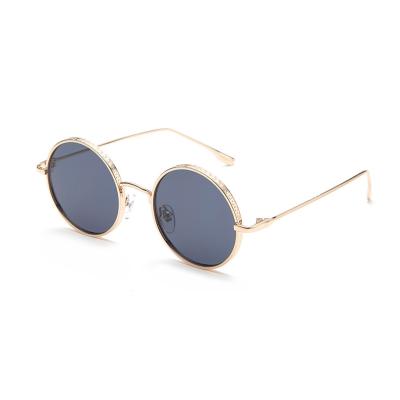 China Steam-punk frame sunglasses Guvivi circle frame sunglasses fashion small round-shaped vintage round sunglasses for sale