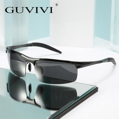 China GUVIVI Photochromic Photochromic Sunglasses Polarized Men Sport Aluminum Sunglasses 2019 Mens Sunglasses for sale