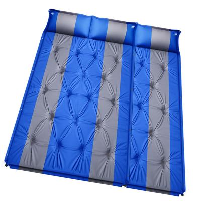 China Sponge 5cm Deep With Pillow Ultralight Inflatable Sleep Pad Camping Inflatable Mattress Inflating Sleep Pad For Camping for sale