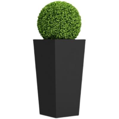 China Restaurants Metal Flower Planter Square Black Metal Plant Pot for sale