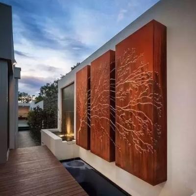 China Customized Corten Steel Fencing Panels Weatherproof Corten Panel Fence for sale