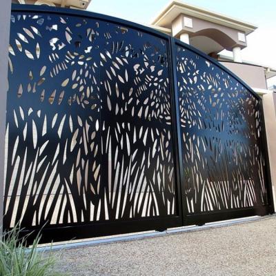 China A privacidade exterior do corte do laser de Front Decorative Metal Gate Aluminum seleciona exterior à venda