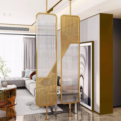 中国 Modern Style Metal Single Panel Room Divider Indoor Decorative Bright 販売のため