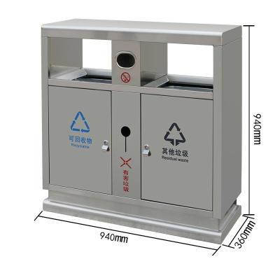 China Rectangle Trash Bin Reasonable Price Stainless Trash Bin With Removable Bucket zu verkaufen