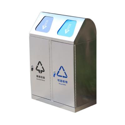 中国 Hot Sale Low Price Metal Trash Bin Classic Double Barrel Trash Bin 販売のため