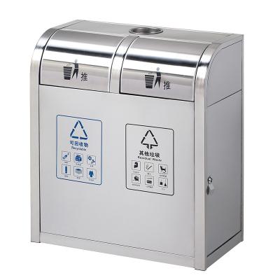 中国 Outdoor Large Commercial Metal Waste Bins Recycling Trash Bin For Sale 販売のため