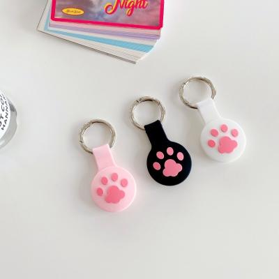 China Paw Airtags Case Silicone Protective Case Of 2023 Lovely Cartoon Popular Cats Waterproof For Apple Airtag Silicone Waterproof Soft Cover for sale