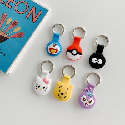 China Waterproof Fashionable Cute Soft Cute Case Tracker Silicone Cartoon Silicone Case Cover With Key Chain Tags Anti-lost Air for sale