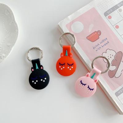 China 2023 Waterproof Fashionable Cartoon Unicorn Accessories Case For Apple Airtags Cover Device Soft Silicone Airtag Case for sale