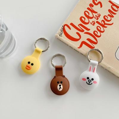 China Hot Selling Cute Designers Waterproof 3D Cartoon Airtag Cover Accessories Soft Silicone Cover Device Shockproof Case For Apple Airtags for sale