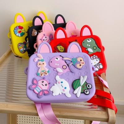 China Newest Durable Large Size Girls Fashionable Simple Shoulder Bags Coin Purse and Purses Wallet and Cartoon Silicone Bags for Kids for sale