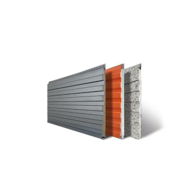 China Modern Design Exterior Decorative Wall Wood Slat Panels PU Sandwich Panel Roofing for sale