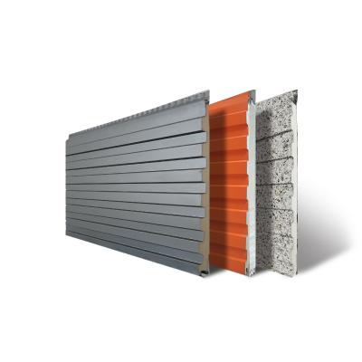 China Modern Exterior Wall Panel PU Polyurethane Insulated Sandwich Metal Panel for sale